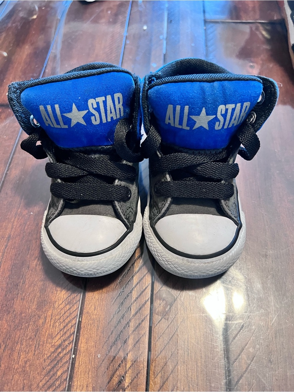 Converse Kids High-Top Sneakers in Black and Blue
